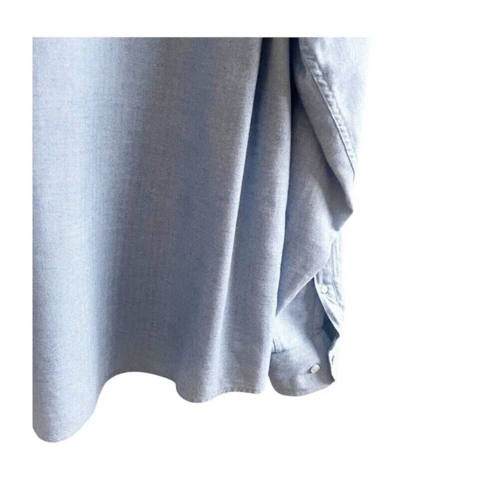 UNTUCKit Men’s Librando Long Sleeve Shirt XXL Textured Stitch Blue Collar Preppy - Picture 4 of 9